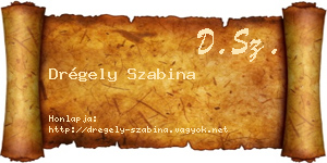 Drégely Szabina névjegykártya